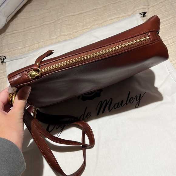Portefeuille vintage zippé Osgoode Marley butter en cuir